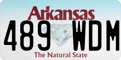 AR license plate 489WDM