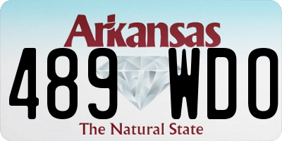 AR license plate 489WDO