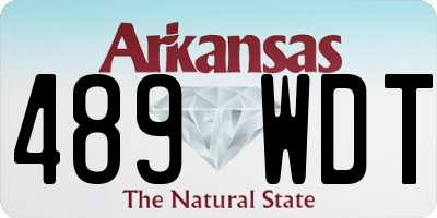 AR license plate 489WDT