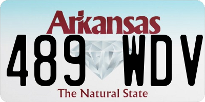 AR license plate 489WDV