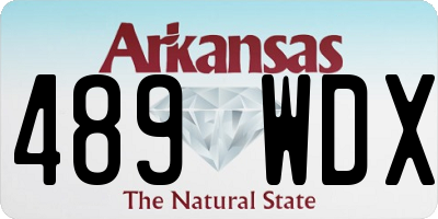 AR license plate 489WDX