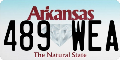 AR license plate 489WEA