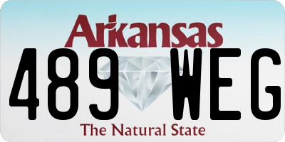 AR license plate 489WEG