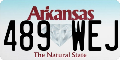 AR license plate 489WEJ