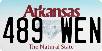 AR license plate 489WEN
