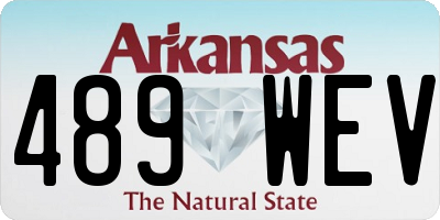 AR license plate 489WEV