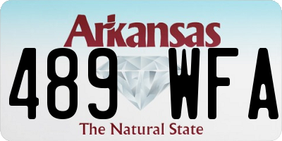 AR license plate 489WFA