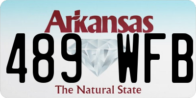 AR license plate 489WFB