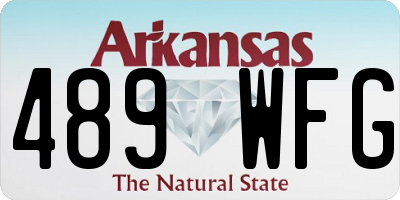 AR license plate 489WFG
