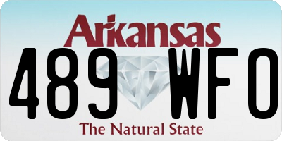 AR license plate 489WFO