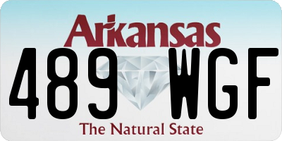 AR license plate 489WGF