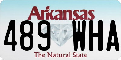 AR license plate 489WHA