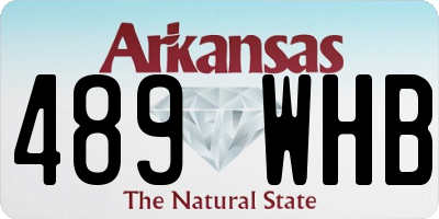 AR license plate 489WHB