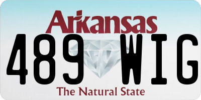 AR license plate 489WIG