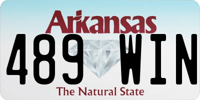 AR license plate 489WIN