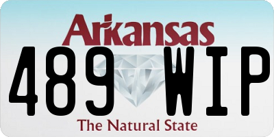 AR license plate 489WIP