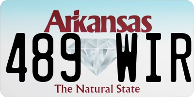 AR license plate 489WIR