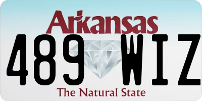 AR license plate 489WIZ