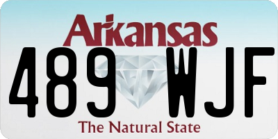 AR license plate 489WJF