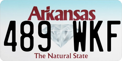 AR license plate 489WKF