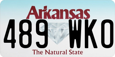 AR license plate 489WKO