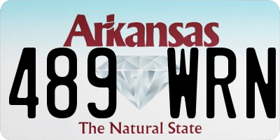 AR license plate 489WRN