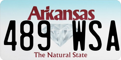 AR license plate 489WSA