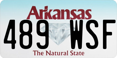 AR license plate 489WSF