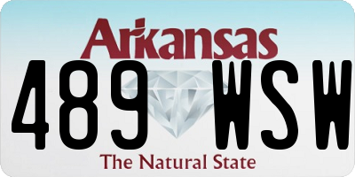 AR license plate 489WSW