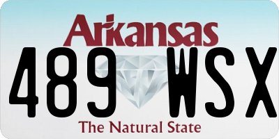 AR license plate 489WSX