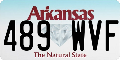 AR license plate 489WVF