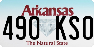 AR license plate 490KSO