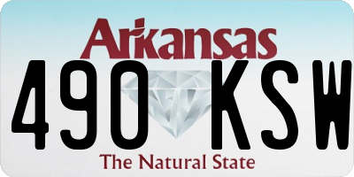 AR license plate 490KSW