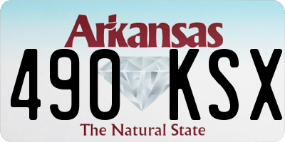 AR license plate 490KSX