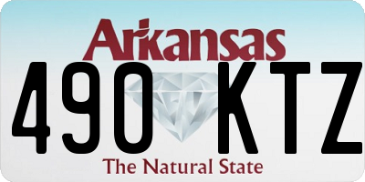 AR license plate 490KTZ