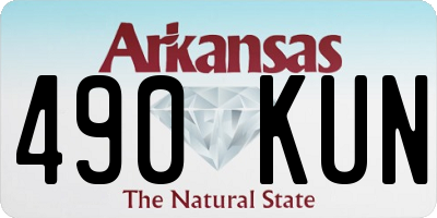 AR license plate 490KUN