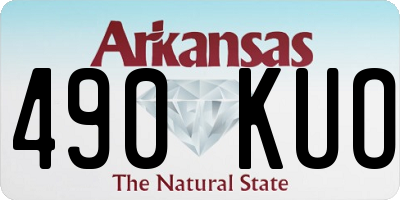 AR license plate 490KUO