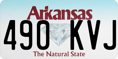 AR license plate 490KVJ