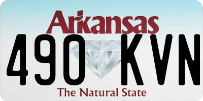 AR license plate 490KVN