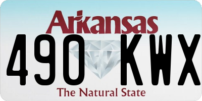 AR license plate 490KWX