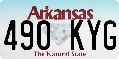 AR license plate 490KYG