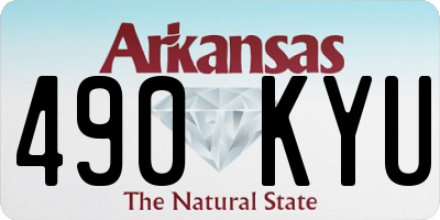 AR license plate 490KYU