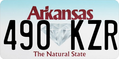 AR license plate 490KZR