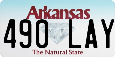 AR license plate 490LAY