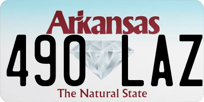 AR license plate 490LAZ