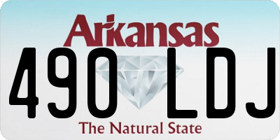 AR license plate 490LDJ