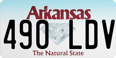 AR license plate 490LDV