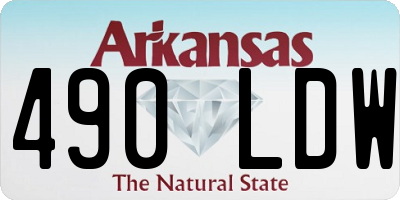 AR license plate 490LDW