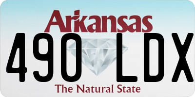 AR license plate 490LDX