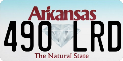 AR license plate 490LRD